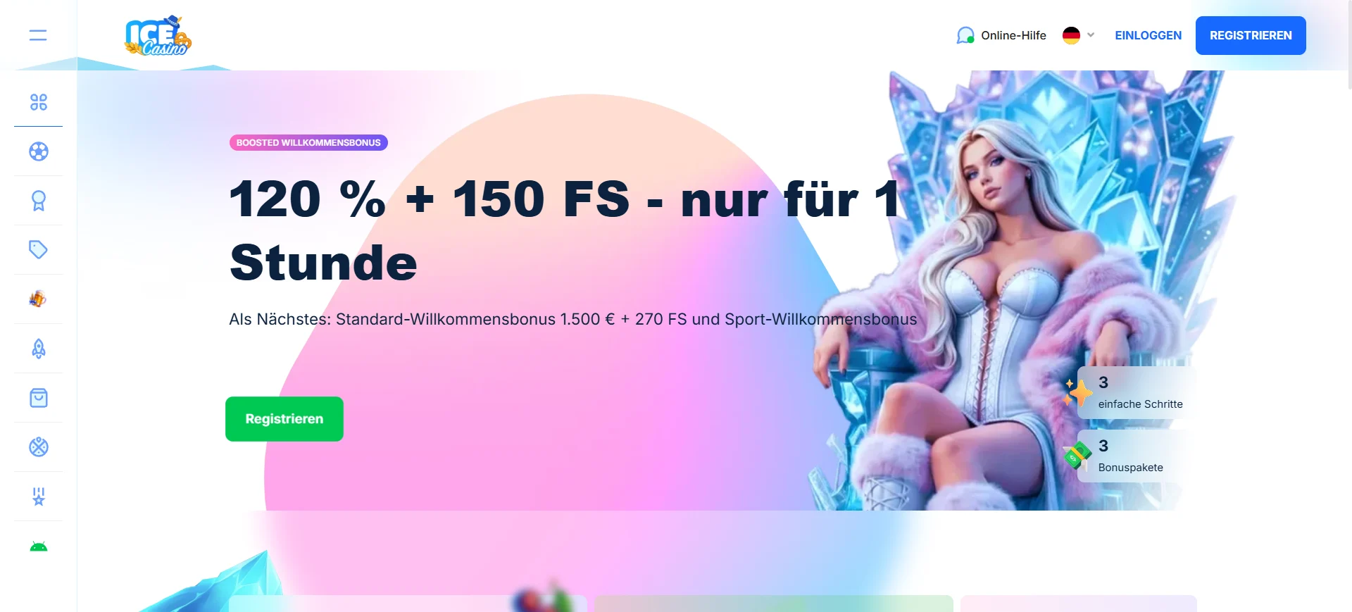 Ice Casino Screen